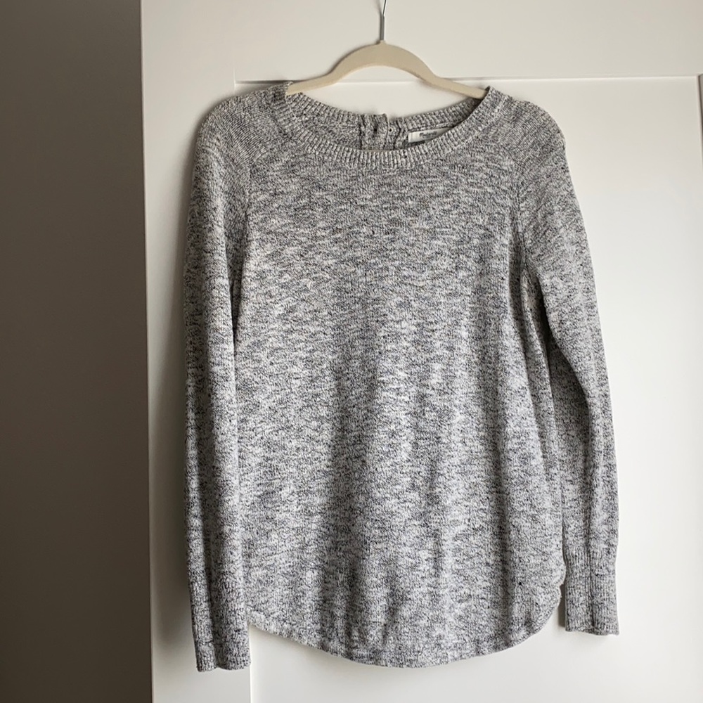 Madewell Gray Button Back Sweater - image 1